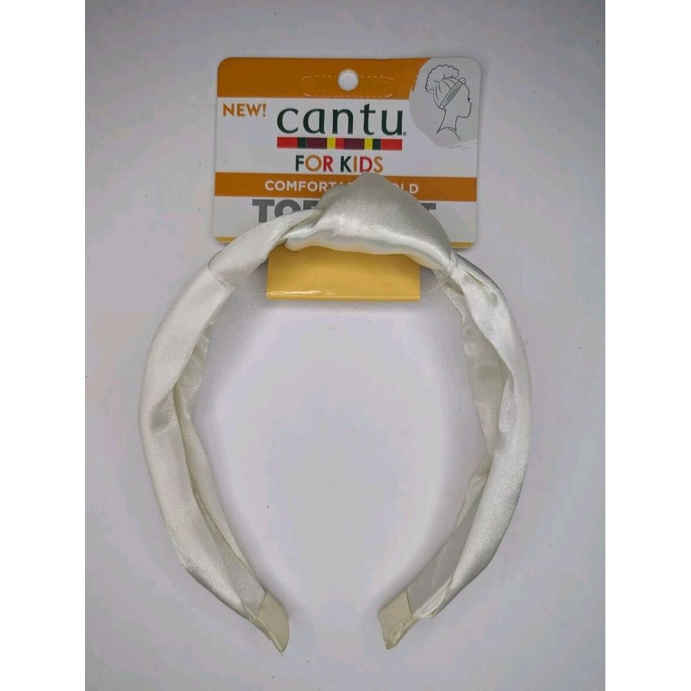 New! Cantu For Kids Comfortable Hold Top Knot Head‎ Band Off White